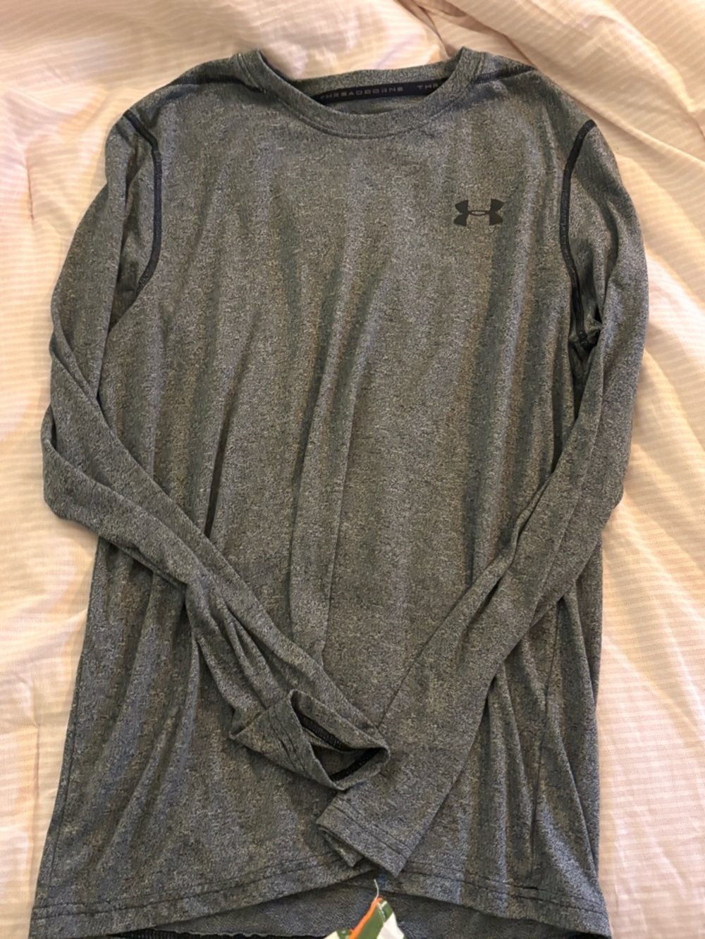 Under Armour Threadborne Long Sleeve Performance Top - Heather Gray